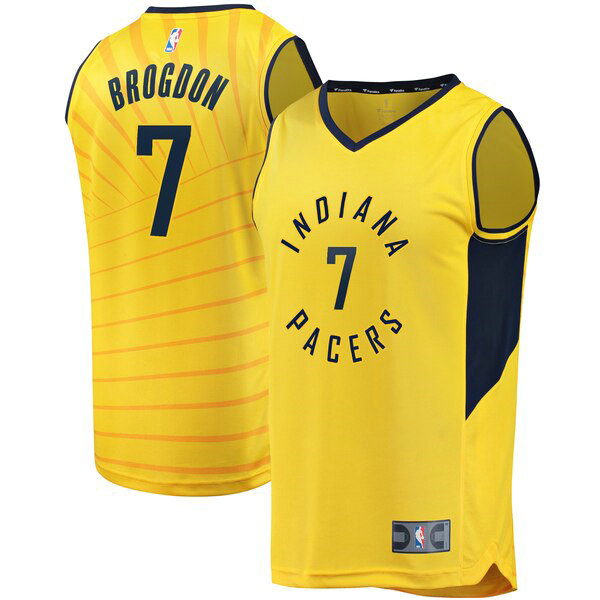 Maillot Indiana Pacers Homme Malcolm Brogdon 7 Statement Edition Jaune